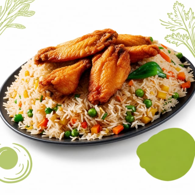 Chicken Wings Fried Rice.
